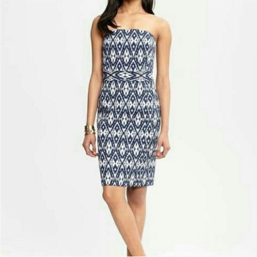 Banana Republic Navy Strapless Dress